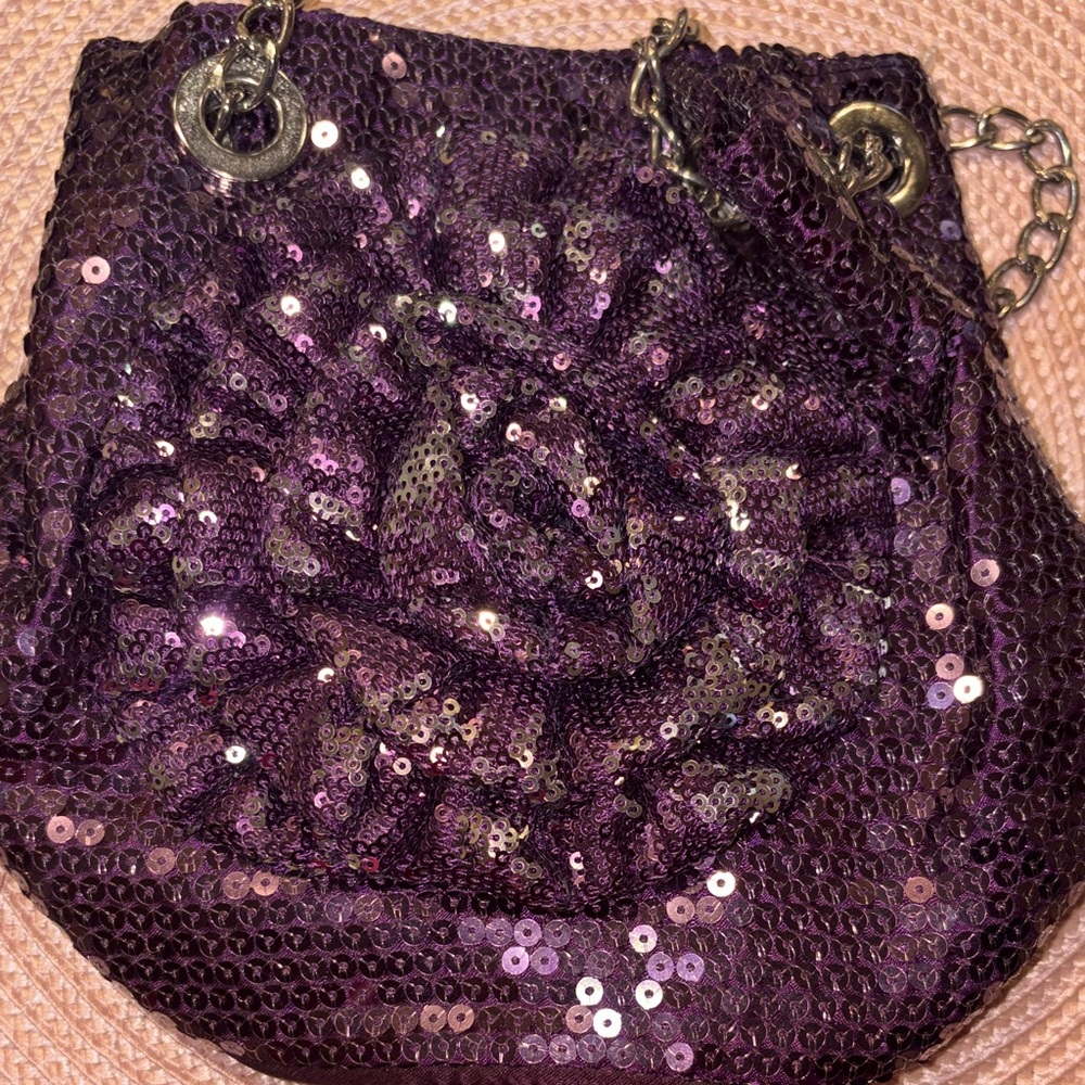 Purple Sequin Women's Bag